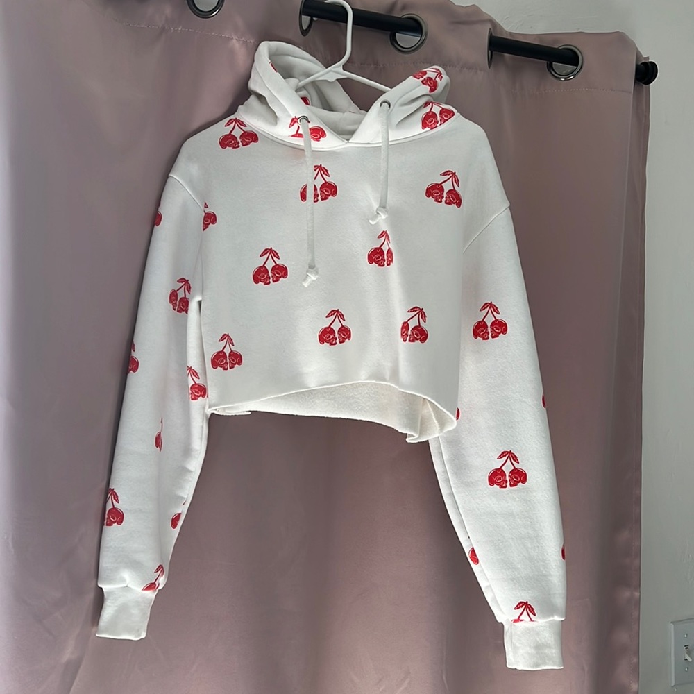 Badwood Cherries n Cream Cropped Hoodie